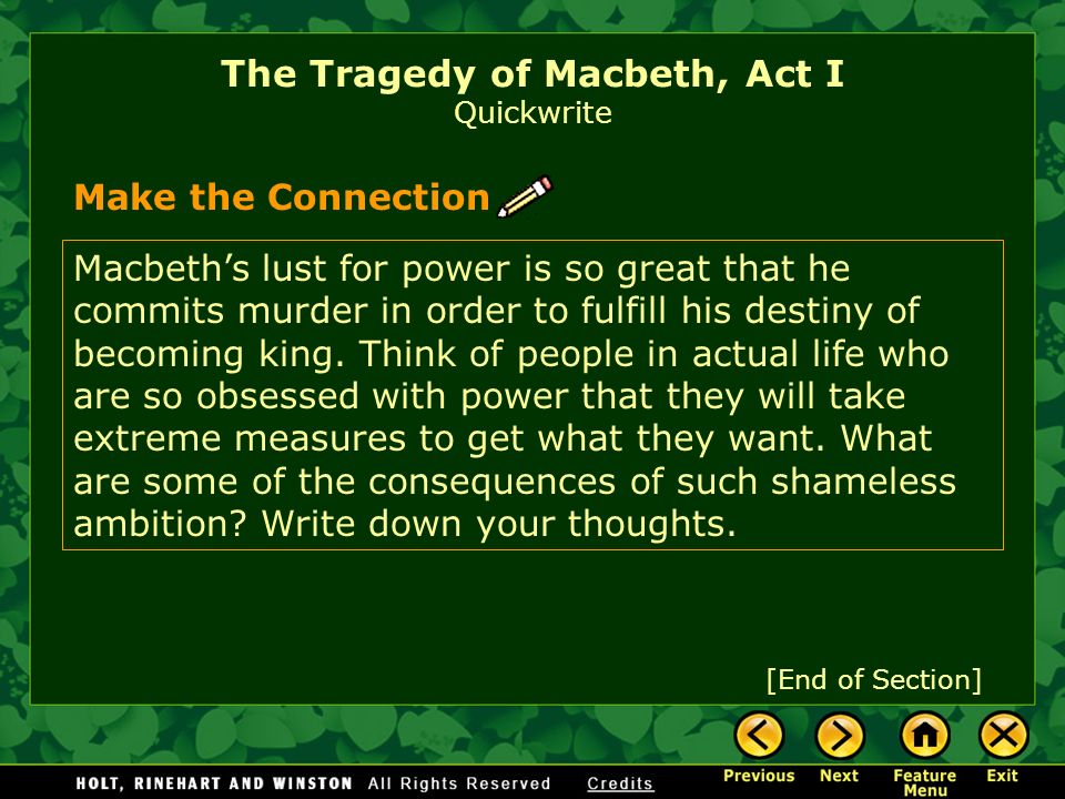 Macbeth ‘Power’ Essay [Draft]